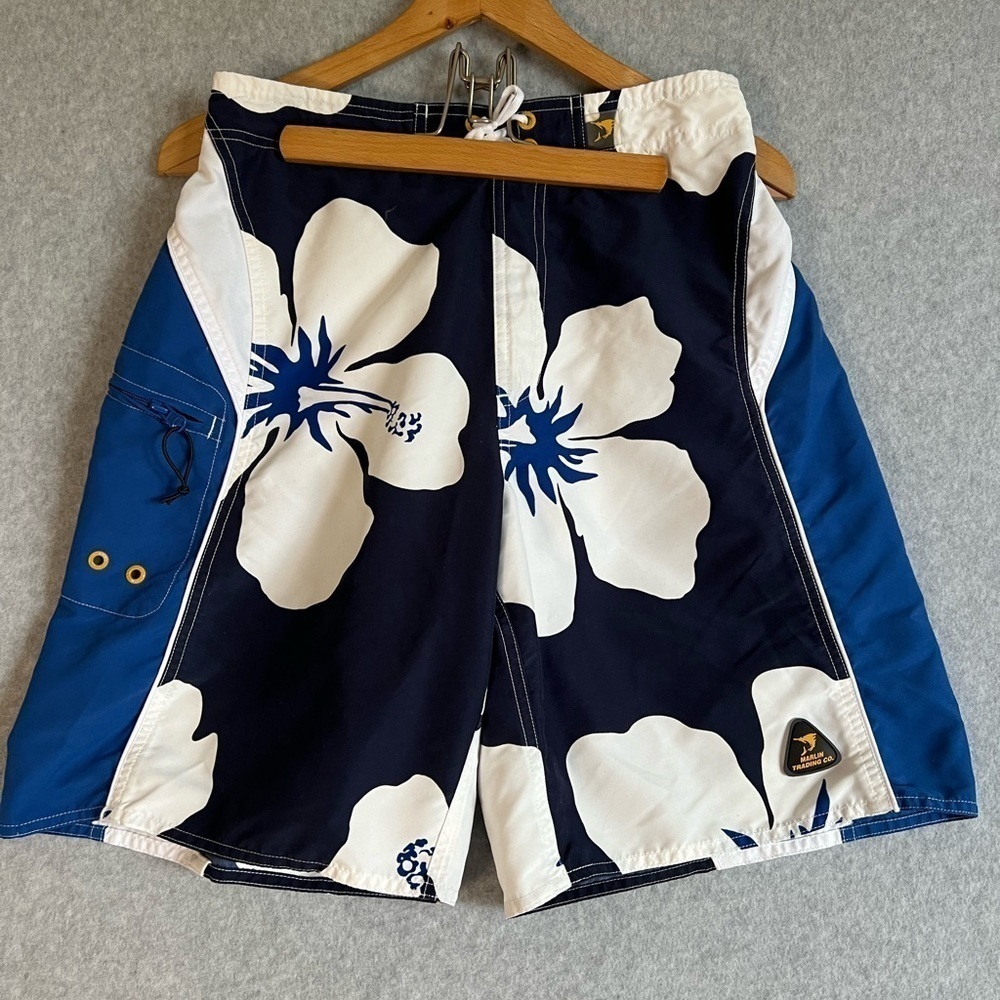 Marlin Swim Shorts Mens Large Trading Company Trucks Board